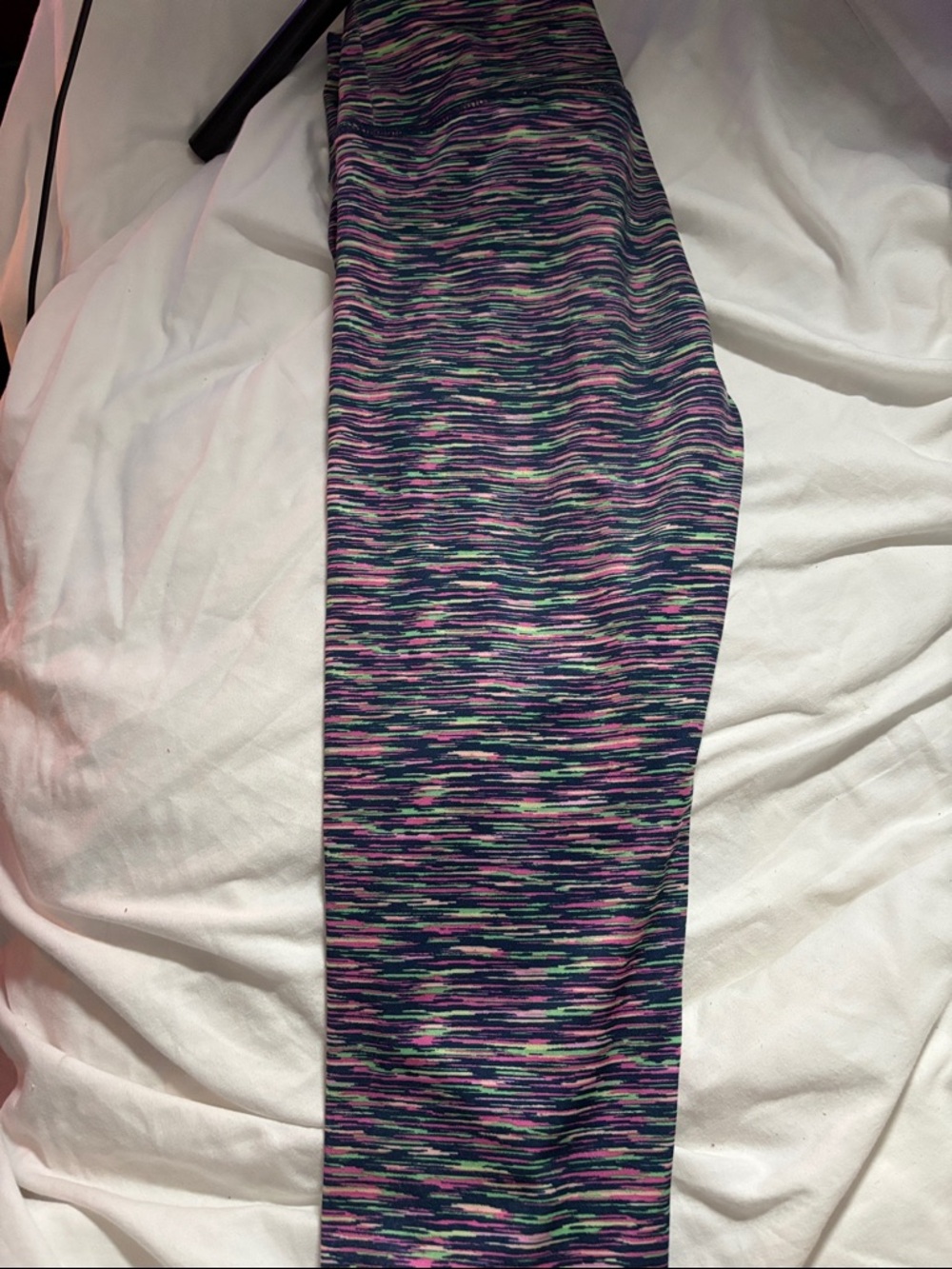 Justice Space-Dye Active Leggings in Navy, Pink & Mint